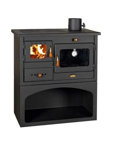 CUCINA LEGNA C/FORNO 15KW PRITY MIA NERO