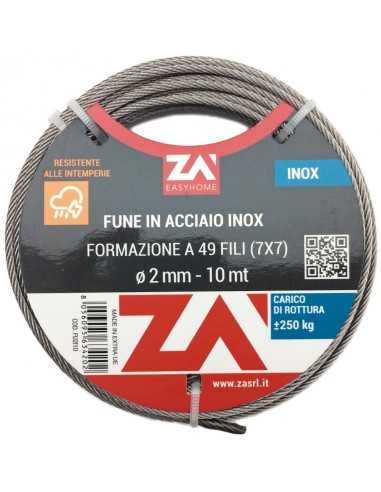 FUNE ACCIAIO INOX 49F D 6 MM 10 M